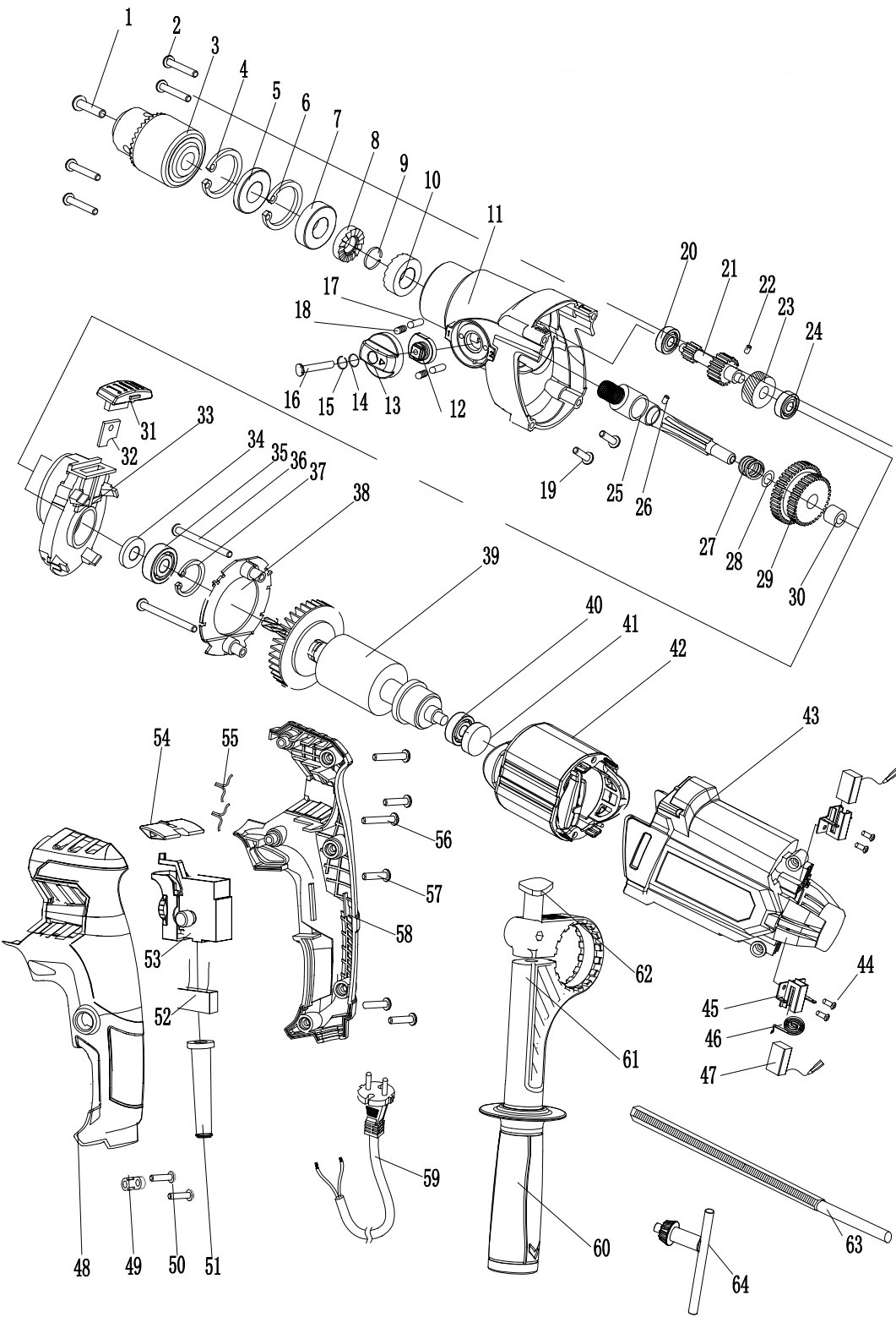 Дрель ударная ДУ-1200/2 Вихрь