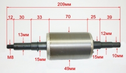 Ротор для АСВ-800/19,АСВ-800/24H Ф49,5мм,Lобщ.-207мм,Lраб-70мм с SW41