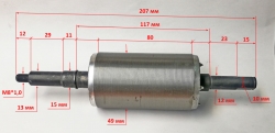 Ротор для АСВ-1200/24,АСВ-1200/24H,ПН-1100Н Ф49,5мм,Lобщ.-207мм,Lраб-80мм с SW41