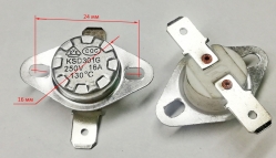 Термореле KSD301 130°C 16A 250V НЗ