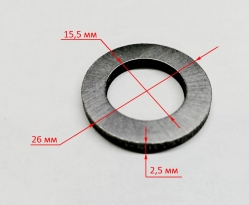 Шайба упорная 15,5х25,6х2,5мм МК-8000(72)HUC,8000(19)YAH,8000(7)SEC,11000,13000,15000,17000(48)MEI