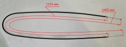 Тросик газа 1410х1250мм для МК-8000(5) HUC