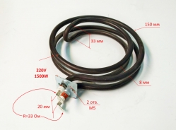 Нагревательный элемент 220V 1,5kW для ТЭП-3000К(3) с BG9