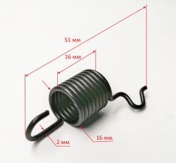 Пружина 1,7х16х51мм для ELM-1100(20), КР-1200 ЭП (22) Ресанта YAT