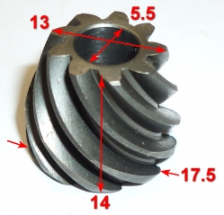 Малое зубчатое колесо для УШМ-125/1200Э,150/1400Э,150/1300(21) Ресанта AND