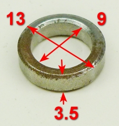 Втулка 9х13х3,5мм для ELS-1500P(14) Eurolux SAF, ELS-2000P(32) OTE