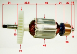 Ротор Lраб.=40мм для ELS-1500P(17) Eurolux SAF