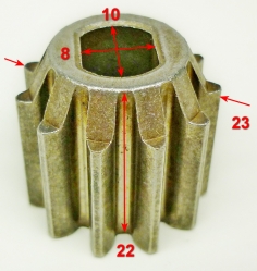 Малое зубчатое колесо для ELS-2000Р,2200Р,16/2000,ЭП-2216П(37),ELS-1800Р,ЭП-1814П(38) HGM