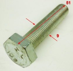 Болт крепления лезвия 3/8-24UNF 45 мм для GLM-4.0(1) HTG, GLM-5.0S(1) TRN,GLM-3.5LT(40),3.5Т(51) FUL