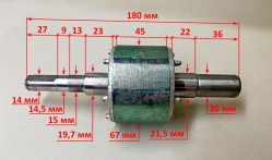 Ротор для КМП-230/24(28) LSD, 230/24, 240/50(24) SEW, 230/24(28), 240/50(24) JST, 230/24(27)HAY
