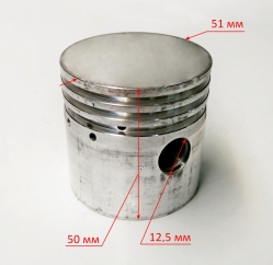 Поршень D=51мм для КМП-400/100Р(25) LSD, JST,400/100Р (20) WPW