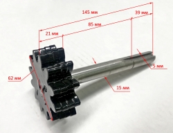 Звездочка ведущая с валом для БМ-130П(С-2),160П,180П(С-3) TTR