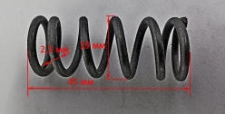 Пружина 2,4х19х45 мм подвижного основания для Р-110/1100, Р-110/1300, Р-110СТ(51) YHV