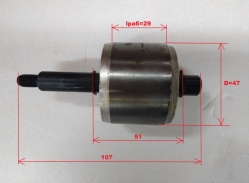 Ротор L=107мм, Lраб.=29мм, D=47мм для ДН-350(12) SMT