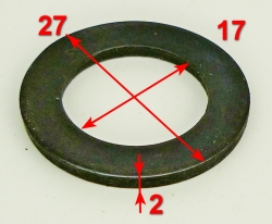 Шайба 17,5х26х2мм для GMC-7.0(29), 7.5(28) ZME, МК-7000(28) YAH, 7000М(29), 7500(30) SEC,МК/МБ-7000