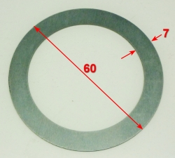 Шайба регулировочная D=60х45,5мм,H=0,5мм для GMC-9.0(13)HSD,МК-11000(14)MEI,9500(14,17)HFC