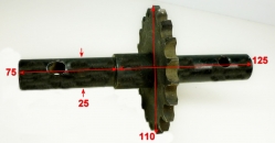 Звездочка ведомая с валом для GMC-5.5,GMC-6.5(85) ZME