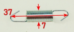 Пружина 0,8х7х37мм натяжного ролика для GMC-5.0(57) DJP