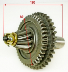 Вал 2 в сборе (шестерня 42/39 зубьев) для МК-11000,13000,15000,17000(46) MEI