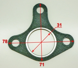 Прокладка глушителя для МК-13000, 15000, 17000(4) MEI, 11000МЕ(49) SEC