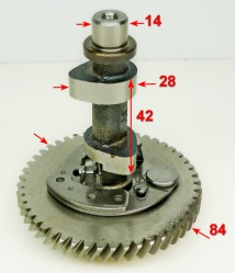 Распредвал MP-80(45) KEM, DY3000,4000L/LX,GMC-7.5,850(7) HSD,SGC4000(13),4000-4800(52),6000(54) ZMD,