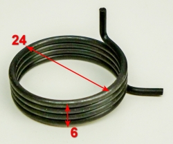 Пружина 1,2х23х14мм для КР-1500ЭТ(53)РесантаQYV,ELM-1000,1100,11A32(24)cQYV021,CLM-36 Li(1-6)YAT