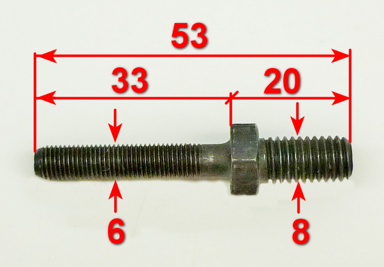 Шпилька клапана для GLM-5.0(78)HTG,БГ-11000Э(60),DY8000L/LX/LX3(65)HAY,3.5LT(41-4)SAF,3.5(74),4.0G(7