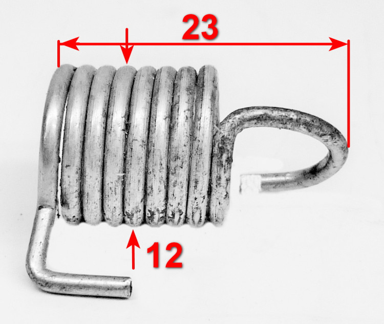 Пружина 1,5х12х22мм оси колеса для ELM-1400T(21,65) c QYV018,1000,1100,11A32(45) c QYV021