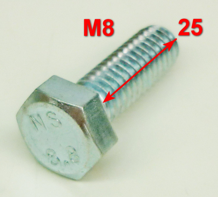 Болт крепления лезвия M8x25 для ELM-1100(25), CLM-36 Li (40) YAT