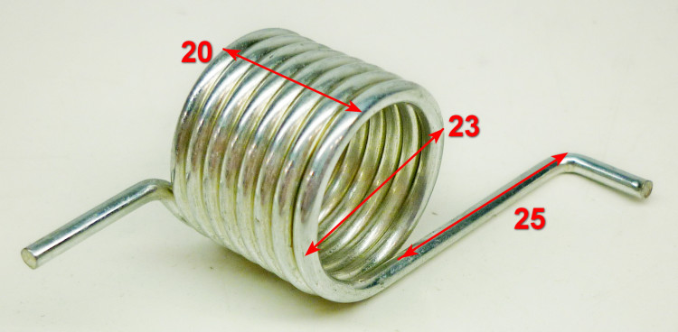Пружина 2х22х20мм оси правого колеса для ELM-1400T(41), GLM-3.5LT(42), CLM-36Li(39) SAF