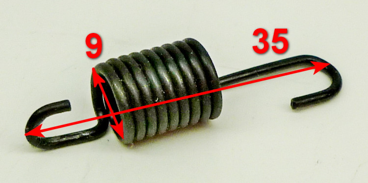 Пружина 1х8,5х36мм тормозной колодки для ELM-1400T(5) c QYV018, 1400Р (69) HTT, КР-1500ЭТ(35) Ресант