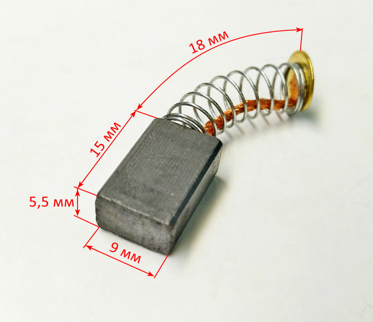 Угольная щётка 5,4х9х14мм для ДУ-13/580(22) Ресанта YTA