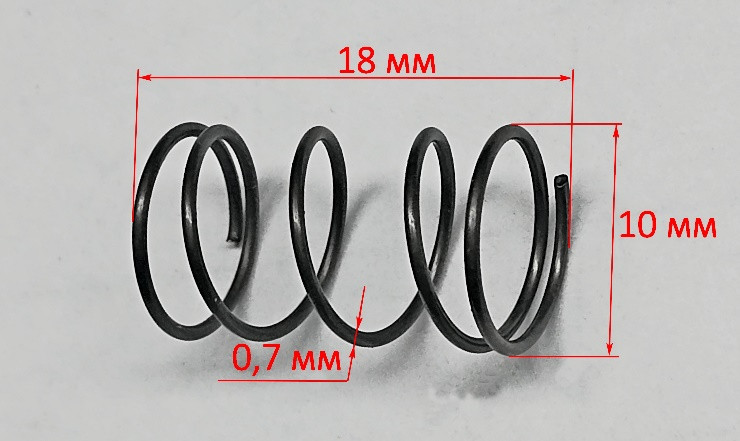 Пружина 0,8х10х16мм для ПТ-255ПЛ JUF, ПТ-255ПЛ(61) HMI