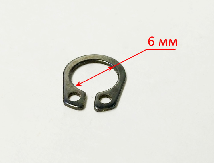 Стопорное кольцо наружное D=6 mm